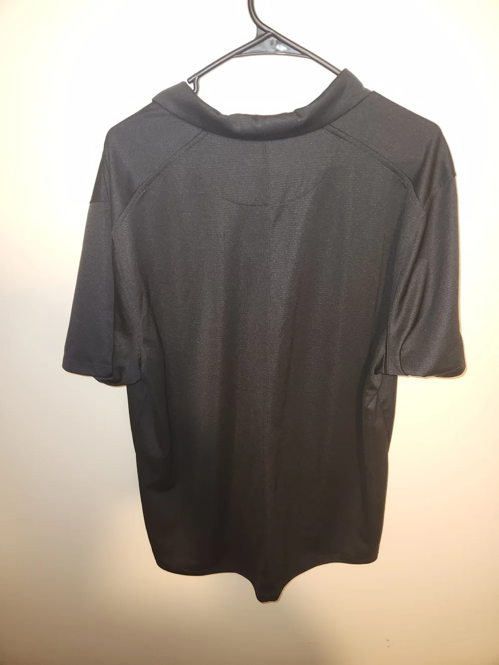 Nike Black Men's Dri-FIT Polo with White Swoosh